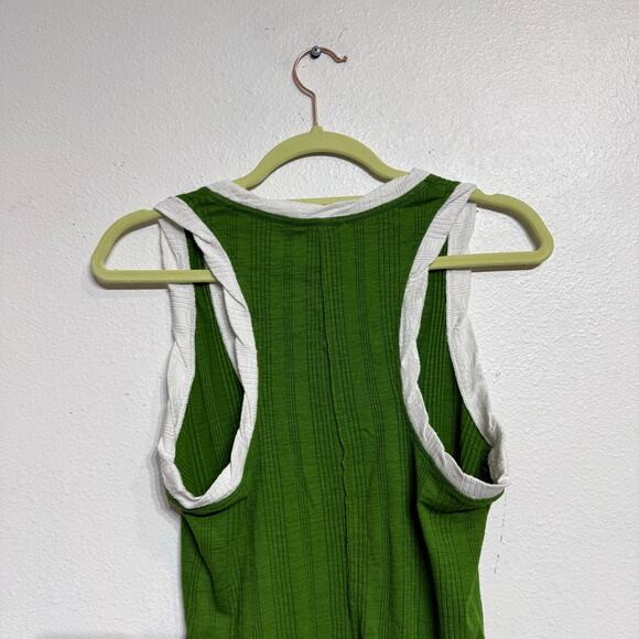 Pilcro Green Ribbed Racerback Tank Top Sz S - Picture 8 of 12